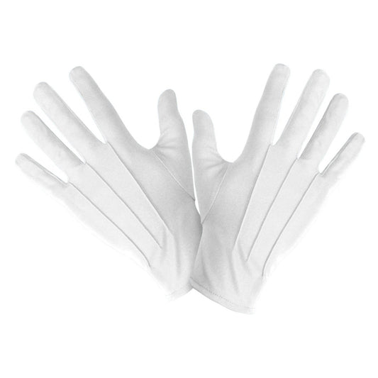 Weiße Handschuhe XL