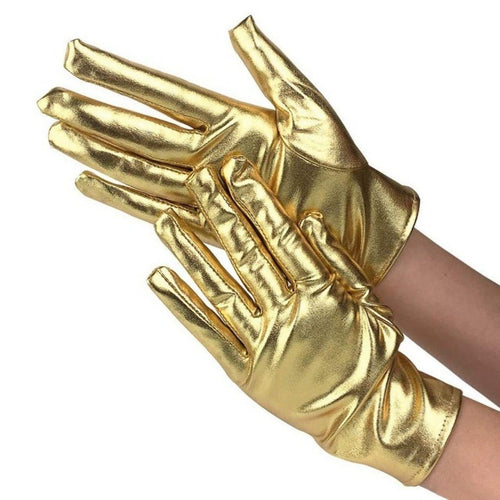 Handschuhe Metallic-Gold für Karneval | Costumalia
