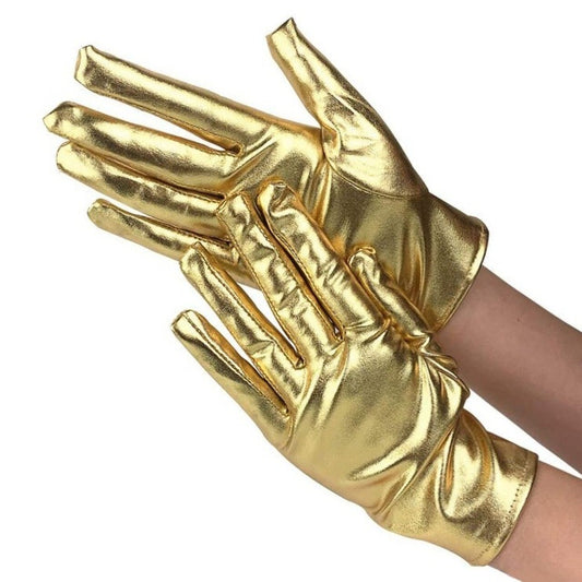 Handschuhe Metallic-Gold