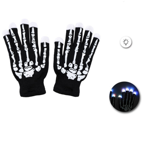 skelett handschuhe winter Skelett-Handschuhe mit LED-Licht | Costumalia