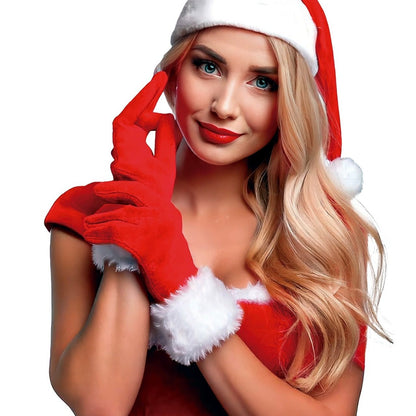 Rote Weihnachts-Handschuhe