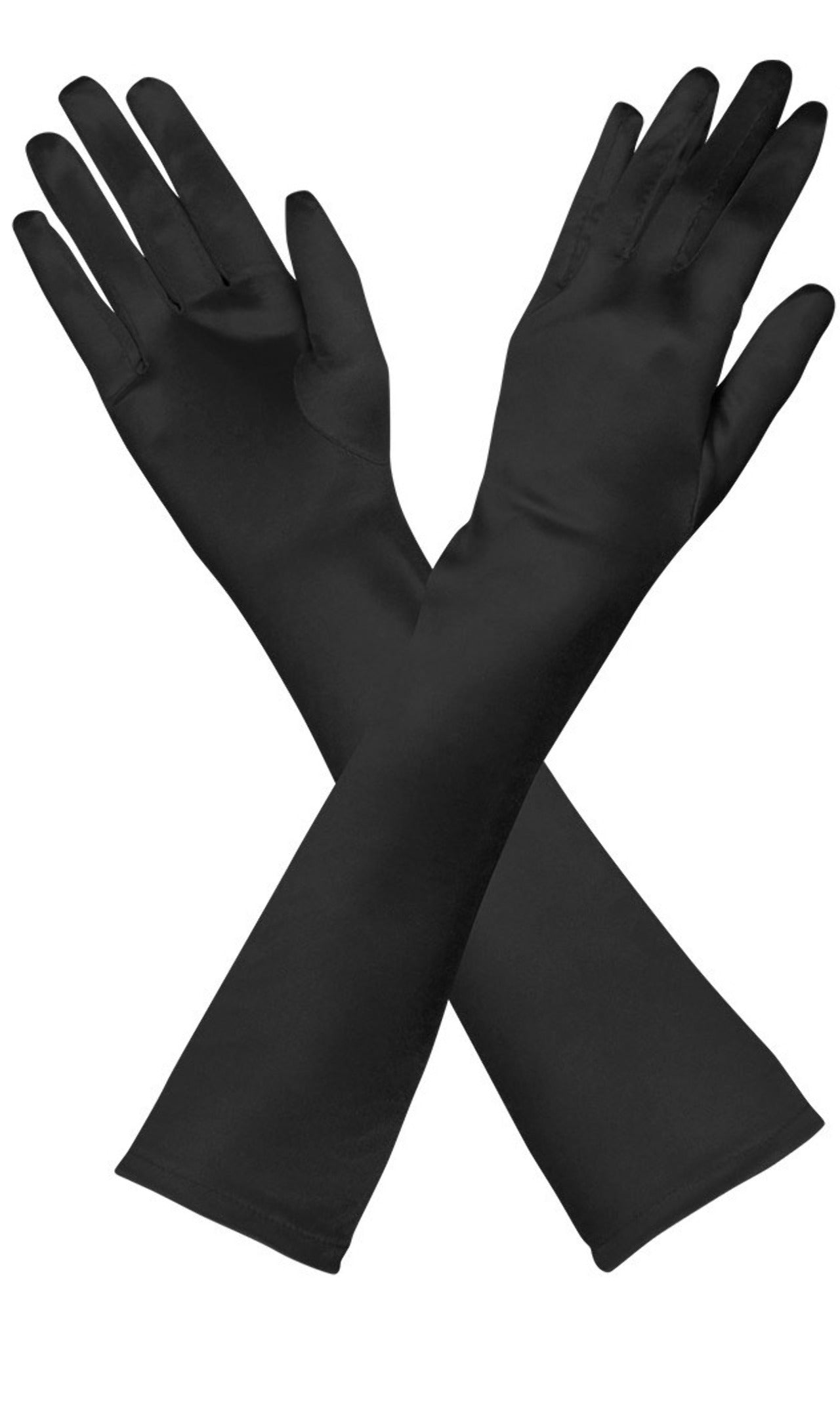 satin handschuhe schwarz Schwarze Lange Glanz-Handschuhe für Erwachsene | Costumalia
