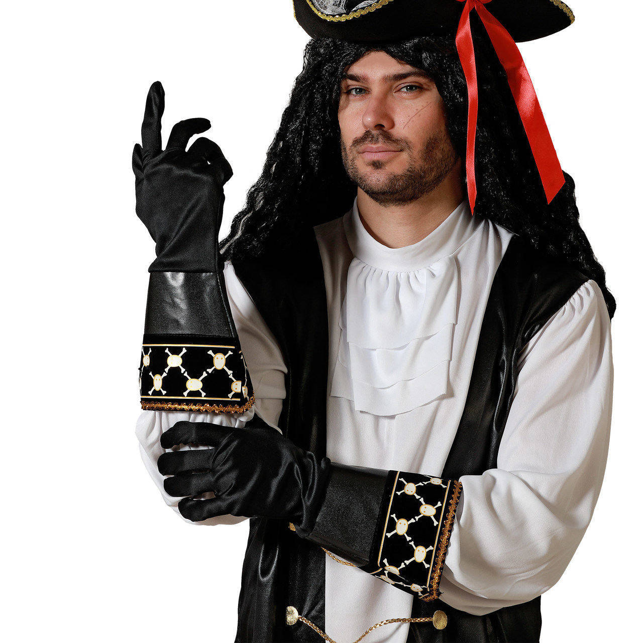 Piraten-Handschuhe schwarz