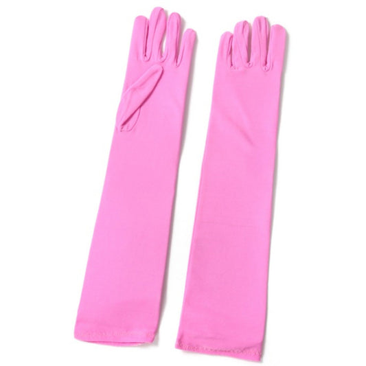 Lange rosa Eco-Handschuhe