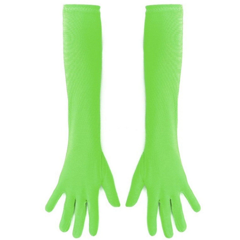 Lange grüne Eco-Handschuhe