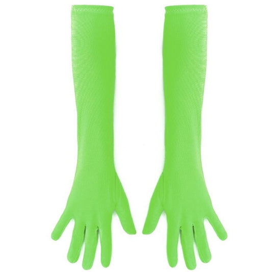 Lange grüne Eco-Handschuhe