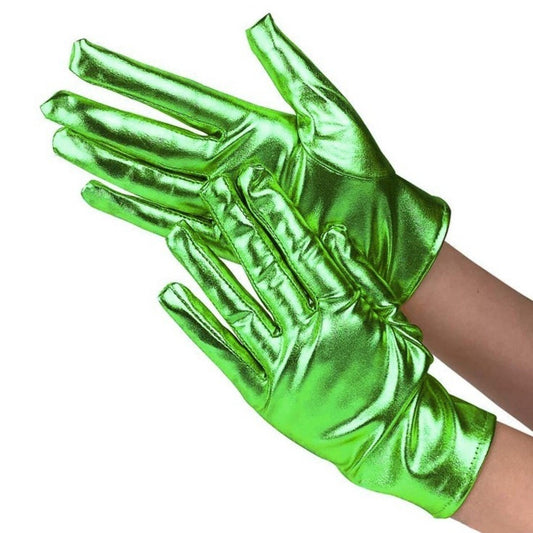 Handschuhe Metallic grün