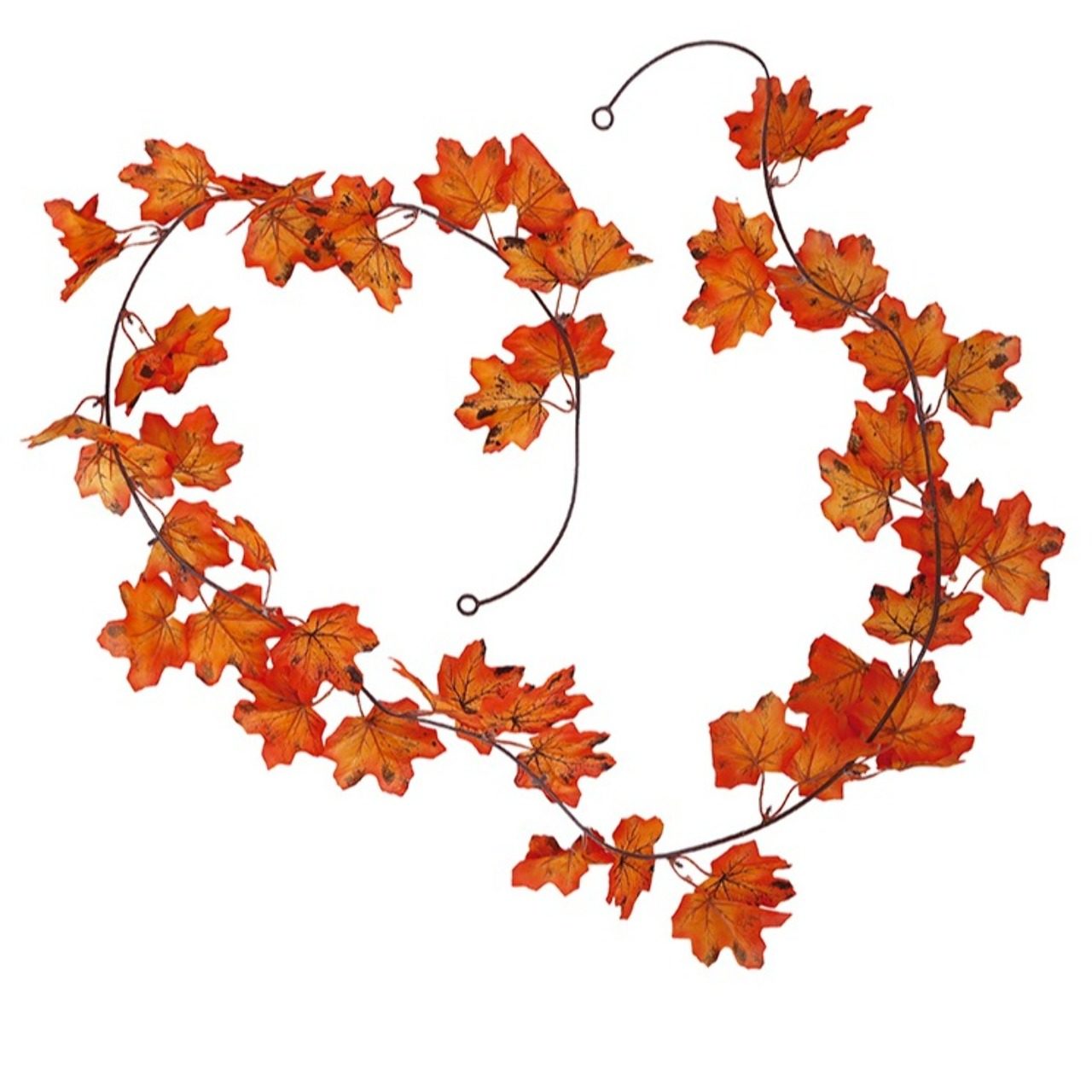 Girlande mit orangefarbenen Herbstblättern