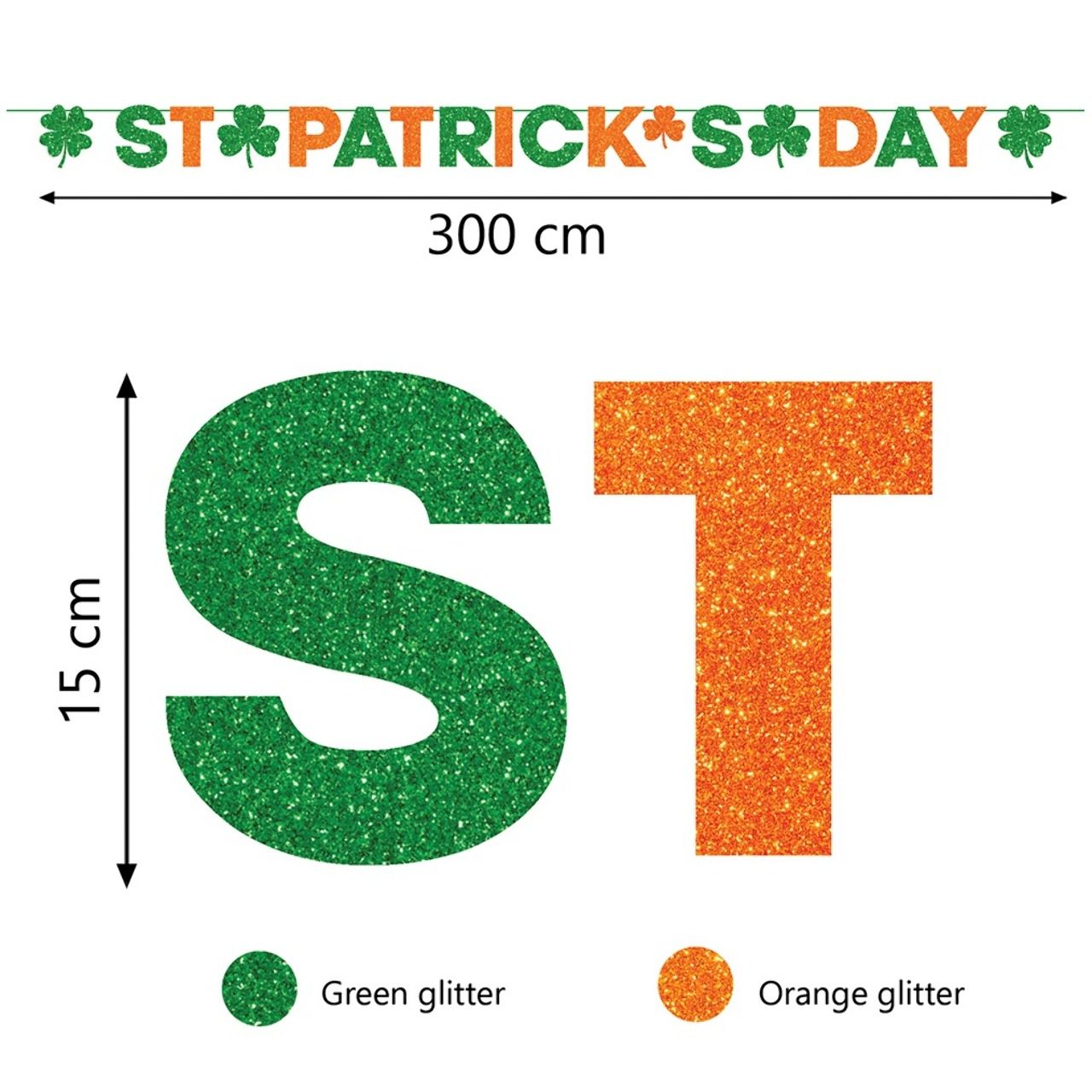 San-Patrick-Girlande Kleeblätter