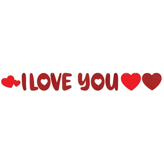 Valentinstag-Girlande "I love you"