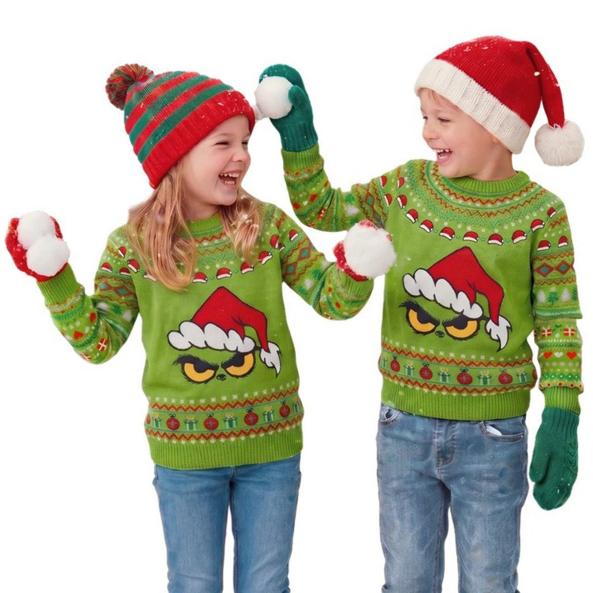 Weihnachtspullover Grinch Kinder