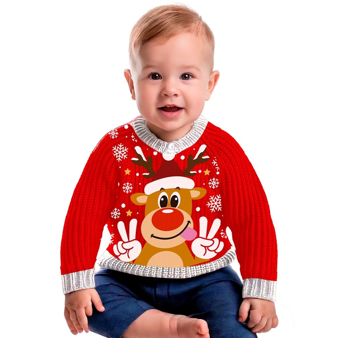 Weihnachtspullover Rentier für Babys