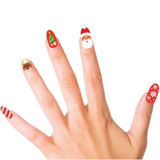Set mit 10 Weihnachtsnägeln