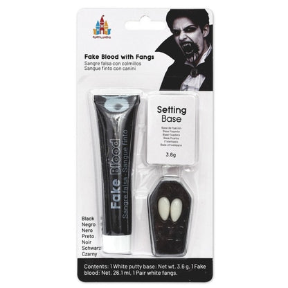 Kit mit Reißzähnen und schwarzem Blut
