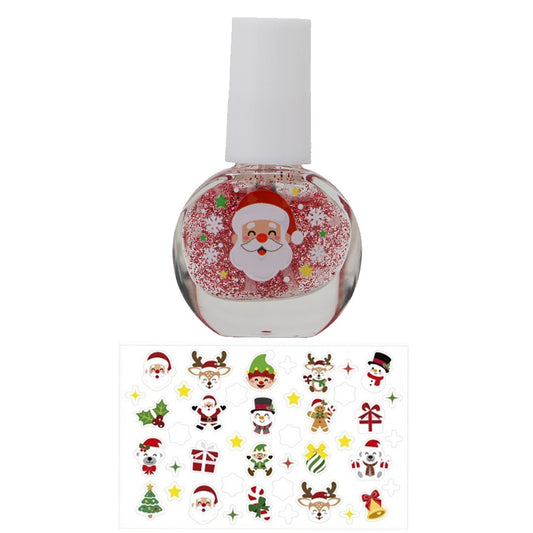 Nagellack- und Weihnachtsaufkleber-Set