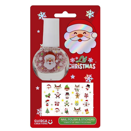 Nagellack- und Weihnachtsaufkleber-Set