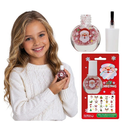 Nagellack- und Weihnachtsaufkleber-Set