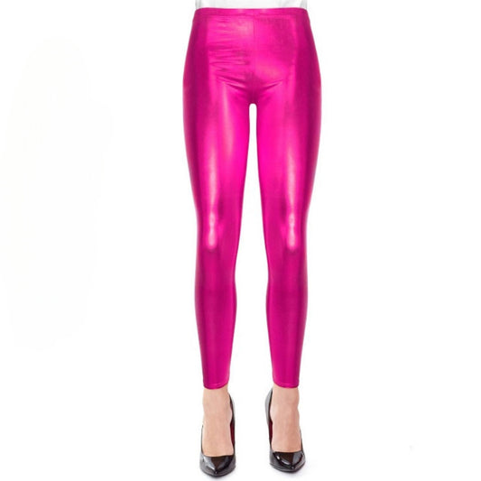 Fuchsia Metallic Leggings für Erwachsene