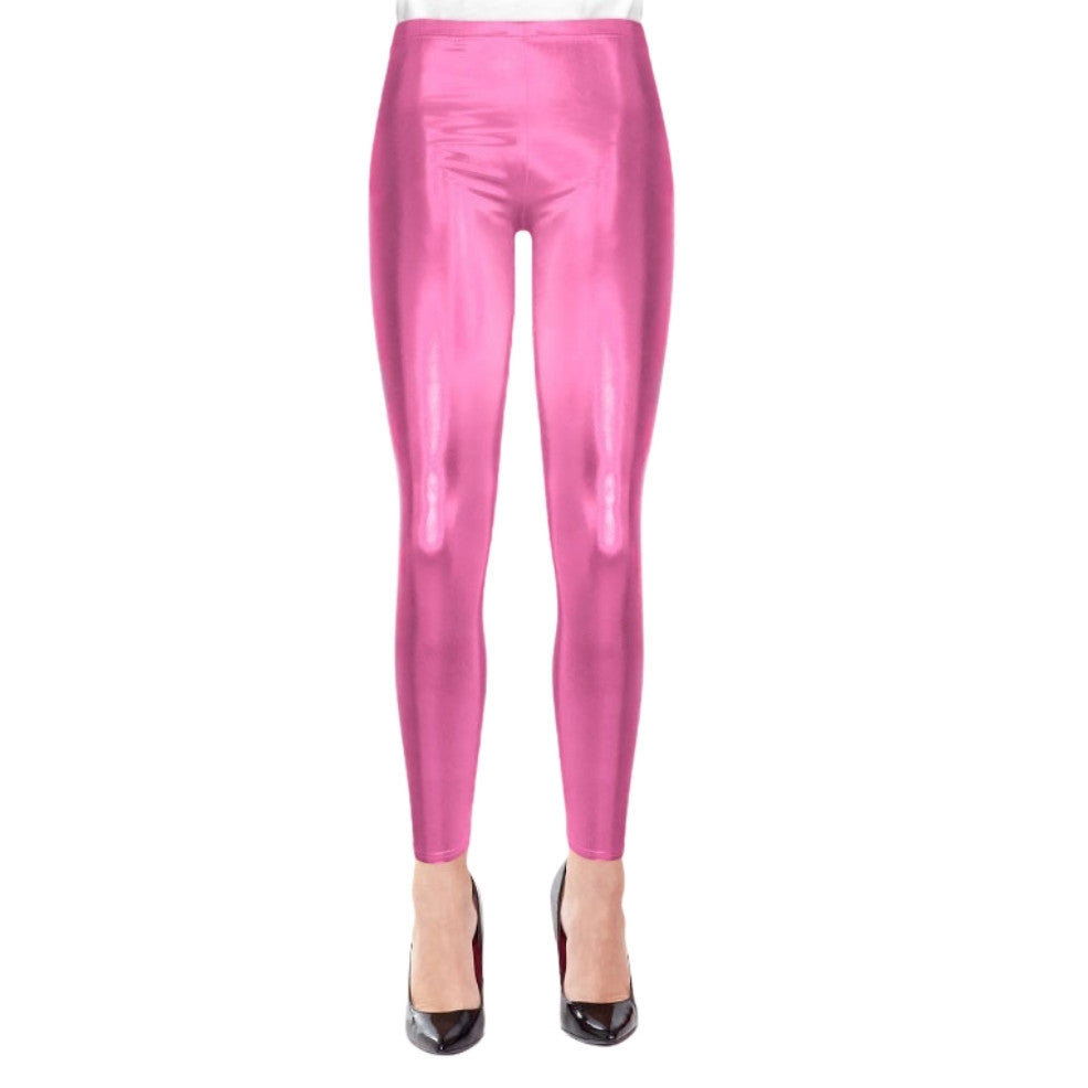 Rosa Metallic Leggings für Erwachsene