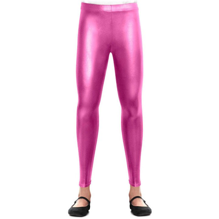 Leggings Metallic-Rosa für Kinder 