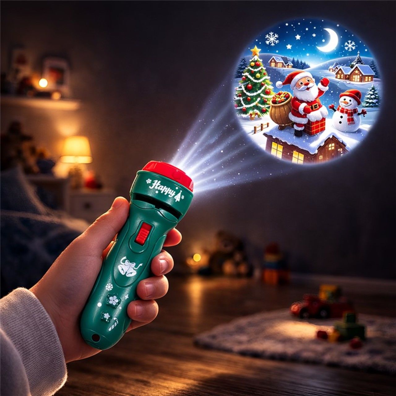Weihnachtliche Projektor-Taschenlampe