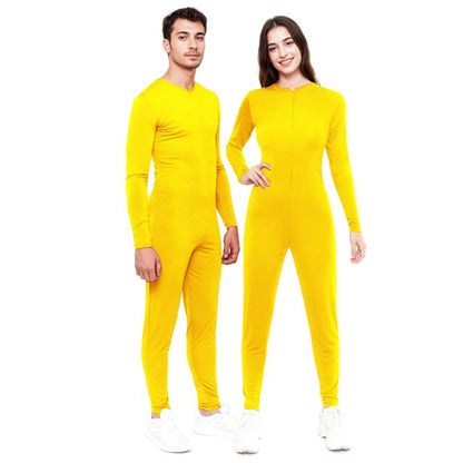 Gelbe Netzstrumpfhose für Erwachsene