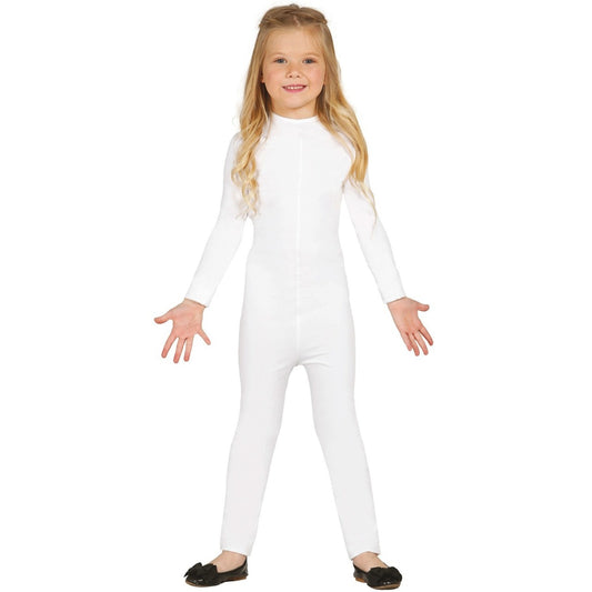 Weißes Ganzkörper-Strumpfhose Basic für Kinder