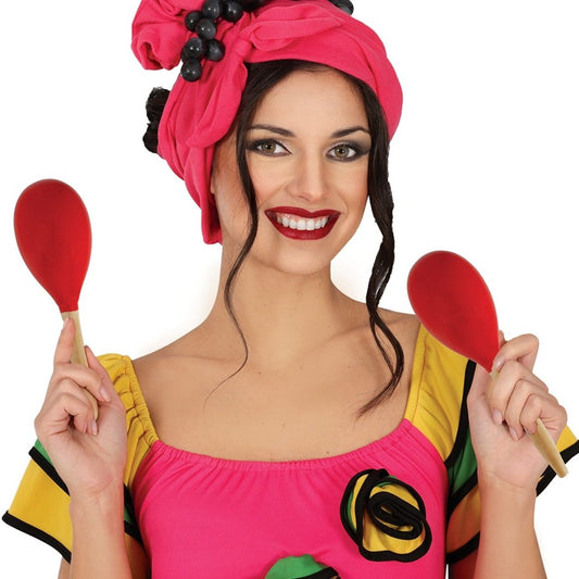 Rote Holz-Maracas