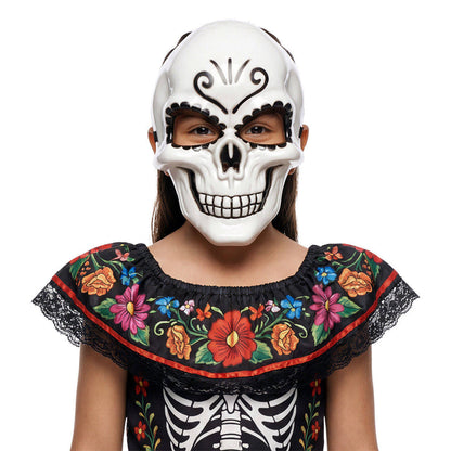 Weiße Catrina-Maske
