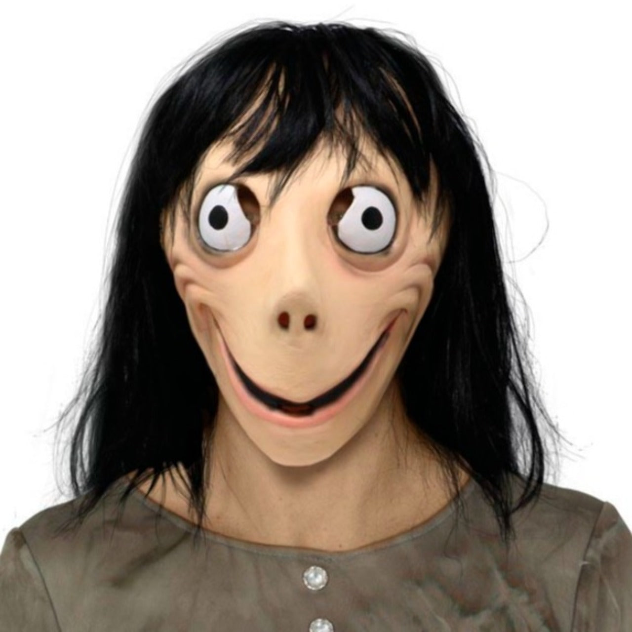 Momo Creepypasta Latexmaske für Mädchen