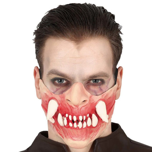 Killer mit Fangzähnen -Halbmaske aus Latex