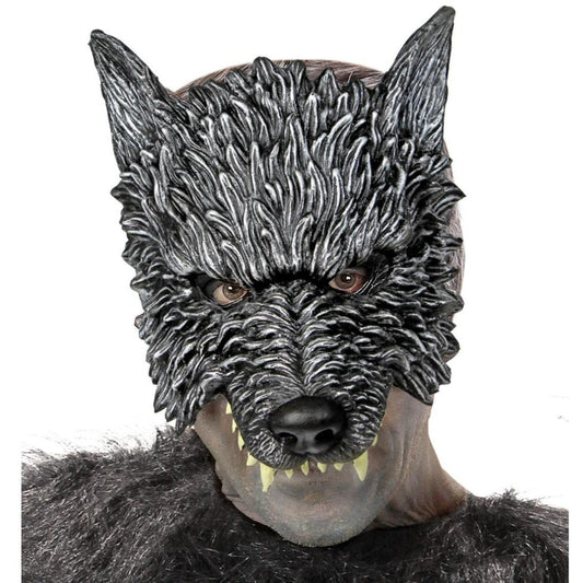 Grauer Wolf Halbmaske