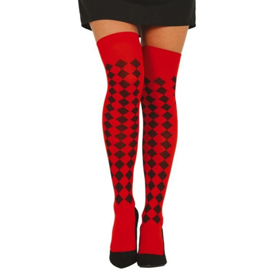 Rote Rauten-Overknees