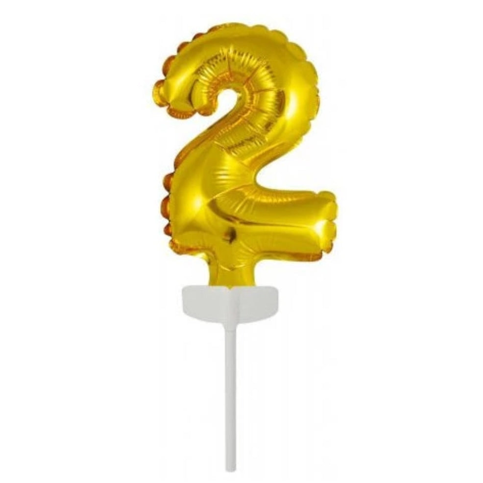 Mini Goldene Zahl 2 Luftballon