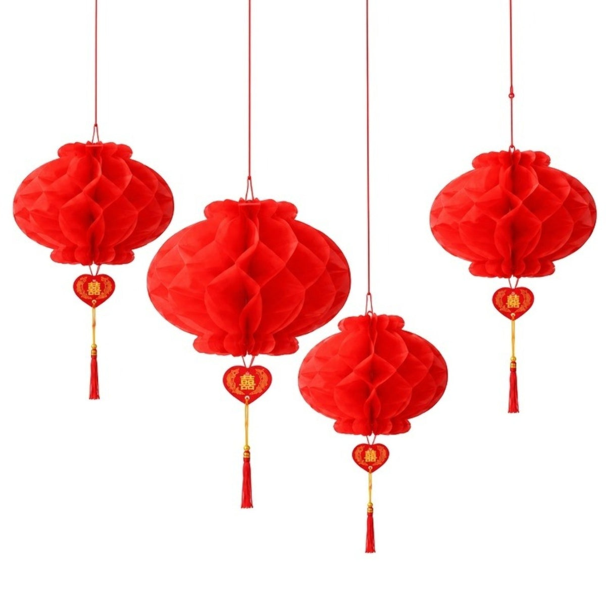 10er-Pack Papier-Lampion Chinesisch