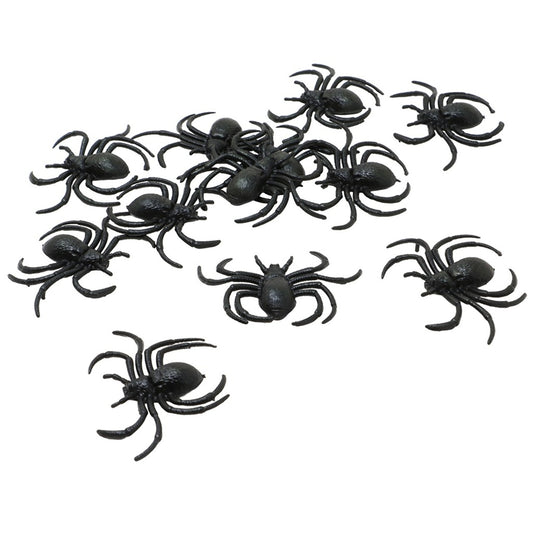 Schwarze Spinnen 12er Pack