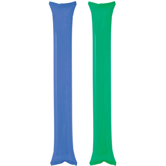 Pack mit 2 aufblasbaren Stöcken (verschiedene Farben)