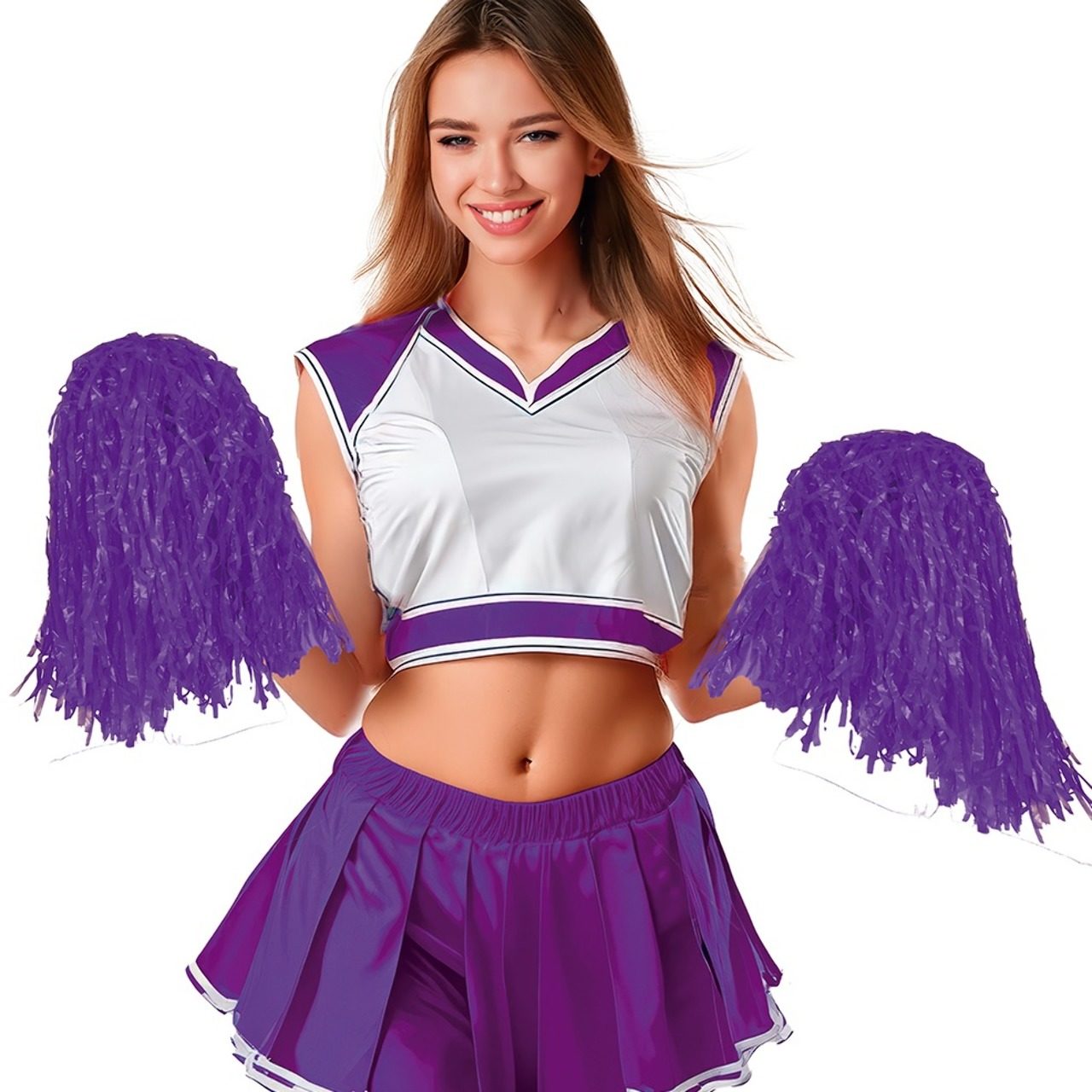 Pack mit 2 Violetten Pompons 80g
