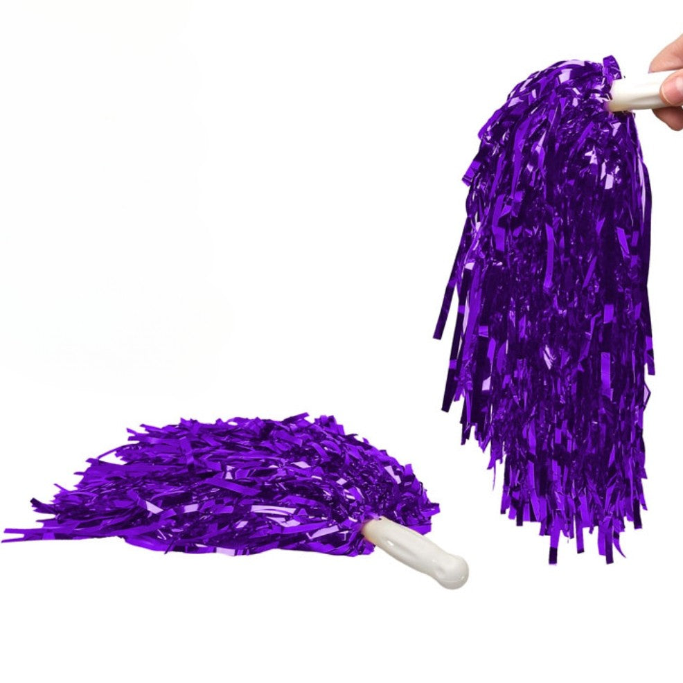 Pack 2 Metallic Violette Pompons