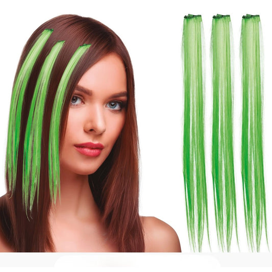 3er-Pack Grüne Strähnen