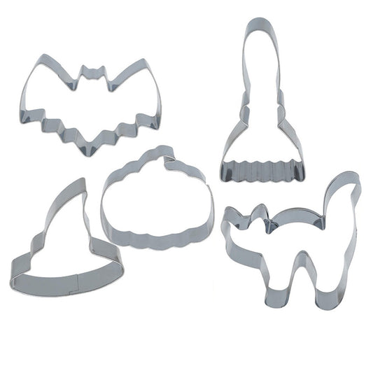 Pack mit 5 Metallformen für Halloween-Kekse