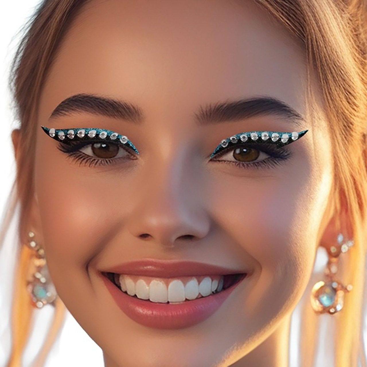 Packung mit 6 Eyeliner-Glitzersteine