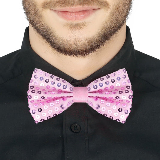 Rosa Pailletten-Fliege