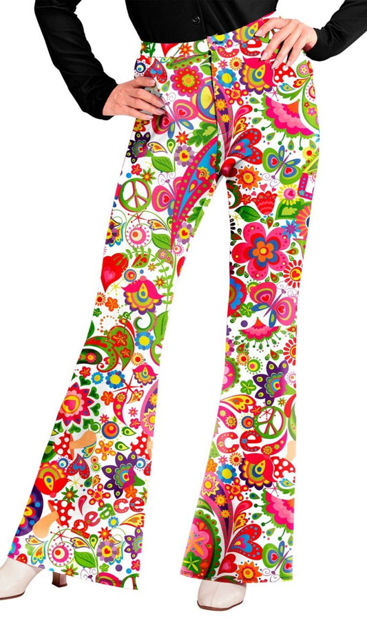 70er Jahre Peace-Hose für Damen