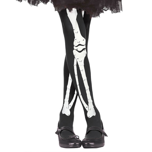 Strumpfhose Skelett Basic für Kinder