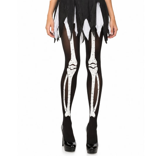Schwarzes Skelett-Strumpfhose