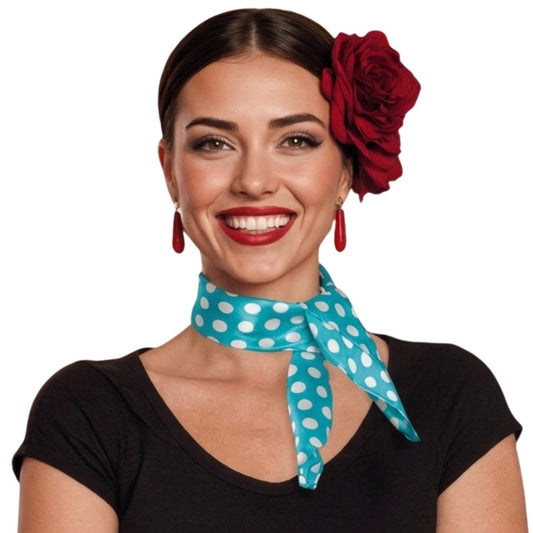 Blaues Flamenco-Tuch