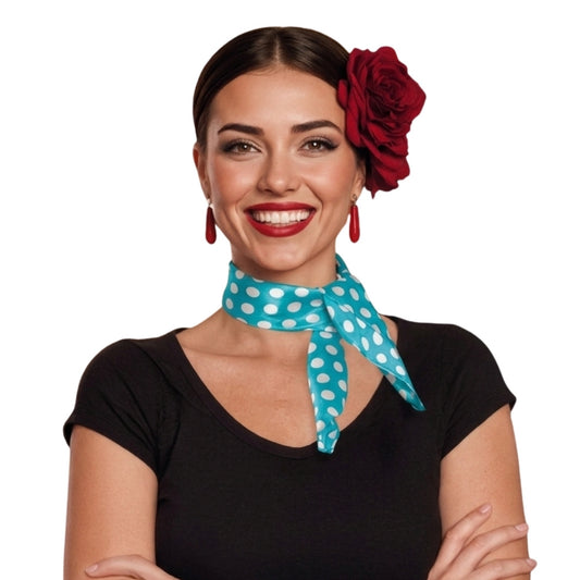 Blaues Flamenco-Tuch