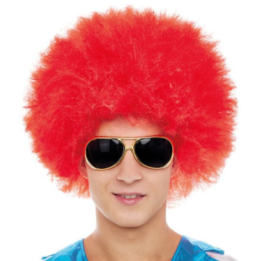 Afro-Perücke Rot