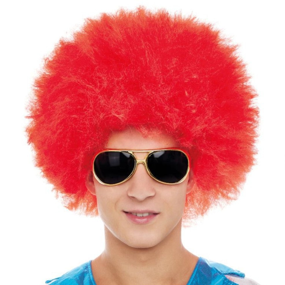 Afro-Perücke Rot